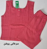 ست کراپ تاپ و شورتک کبریتی نرم و لطیف تابستانی مناسب پنج سال تا سیزده سال