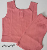 ست کراپ تاپ و شورتک کبریتی نرم و لطیف تابستانی مناسب پنج سال تا سیزده سال